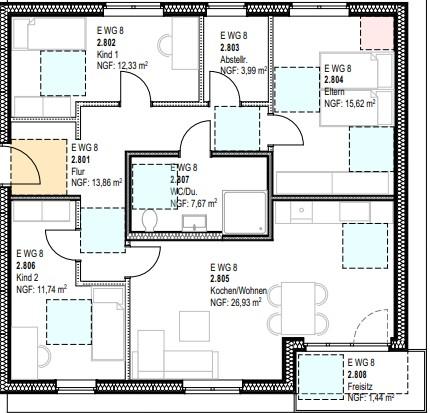 Etagenwohnung Lotte - 4 Zimmer, 94 m&sup2;, 1.269&euro; | Angebot:26145198