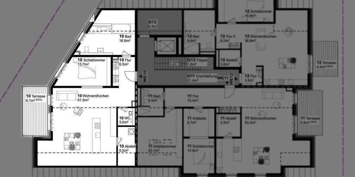 Etagenwohnung Bramsche - 2 Zimmer, 102 m&sup2;, 1.150&euro; | Angebot:26390952