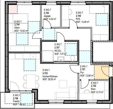 Etagenwohnung Lotte - 4 Zimmer, 89 m&sup2;, 1.113&euro; | Angebot:26145201