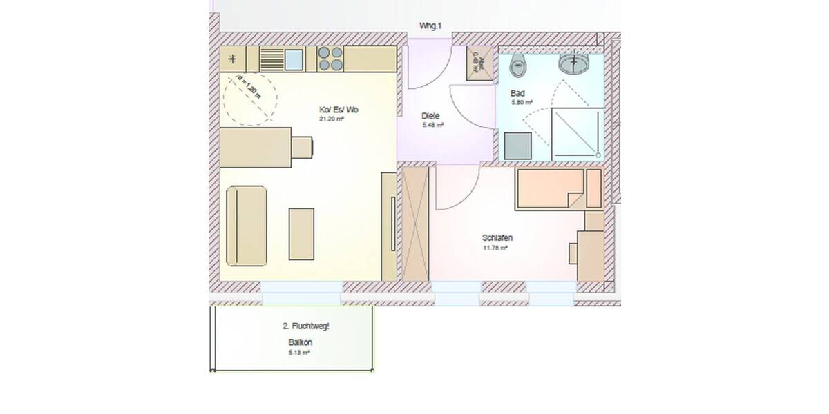 Etagenwohnung Neuenkirchen-Vörden Neuenkirchen - 2 Zimmer, 50 m&sup2;, 625&euro; | Angebot:26907745
