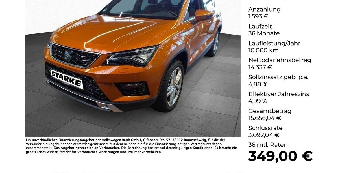 Seat Ateca 123.478 km 15.495 &euro; Osnabrück 49078