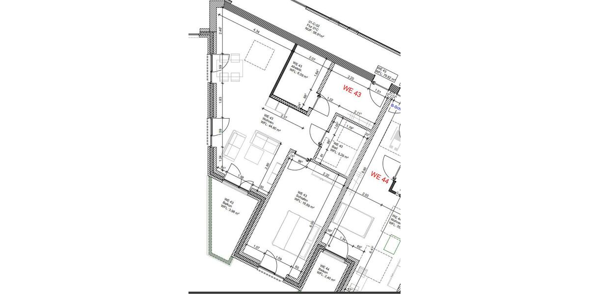 Etagenwohnung Osnabrück Eversburg - 2 Zimmer, 80 m&sup2;, 1.155&euro; | Angebot:26644531
