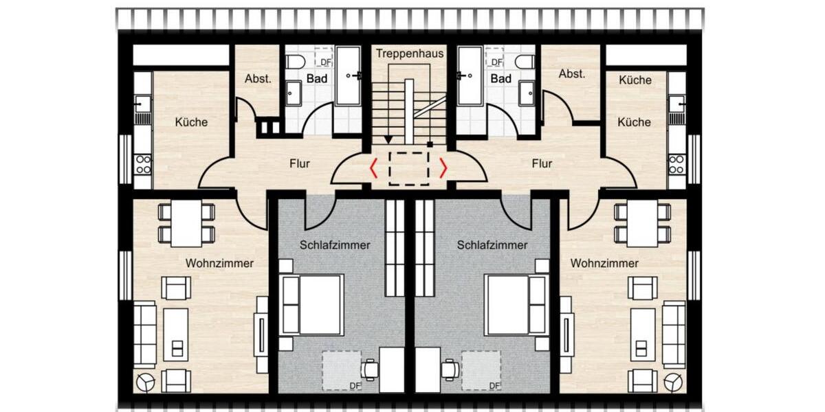 Dachgeschoßwohnung Hilter am Teutoburger Wald - 2 Zimmer, 60 m&sup2;, 590&euro; | Angebot:26013275
