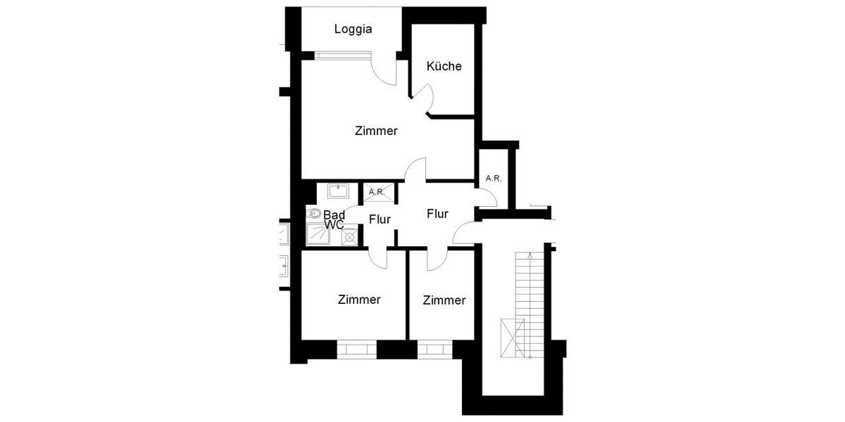 Dachgeschoßwohnung Osnabrück Eversburg - 3 Zimmer, 72 m&sup2;, 731&euro; | Angebot:26093463