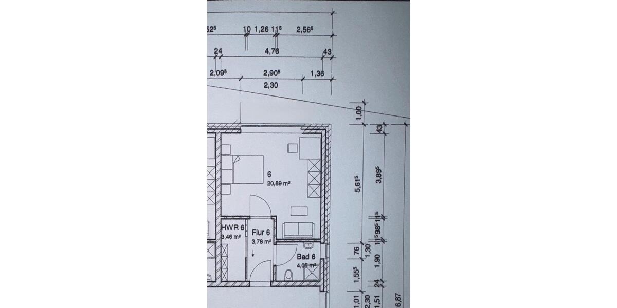 Etagenwohnung Osnabrück Hellern - 1.5 Zimmer, 36 m&sup2;, 550&euro; | Angebot:26550608
