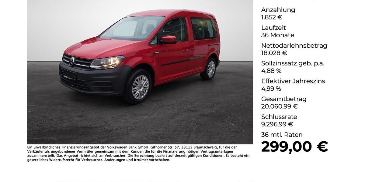 VW Caddy 61.793 km 18.990 &euro; Lengerich 49525