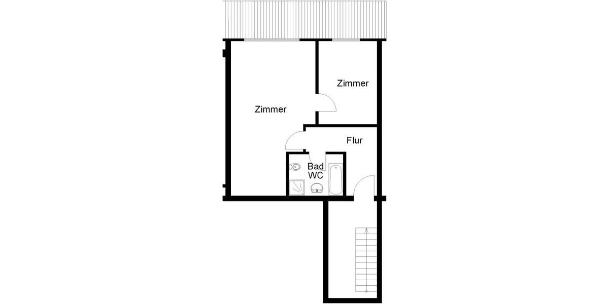 Dachgeschoßwohnung Osnabrück Gretesch - 2 Zimmer, 51 m&sup2;, 555&euro; | Angebot:25882027