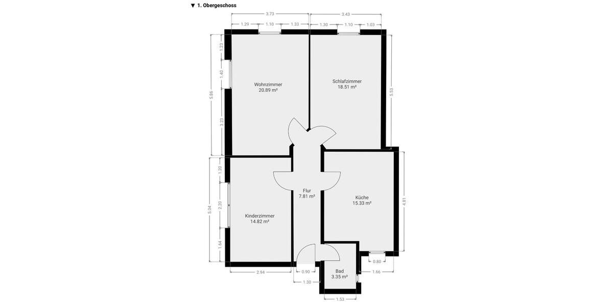 Etagenwohnung Osnabrück Fledder - 3 Zimmer, 81 m&sup2;, 1.270&euro; | Angebot:26139318