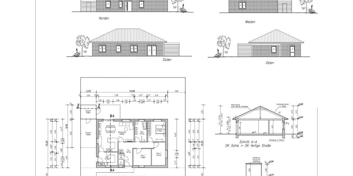 Bungalow Ostercappeln - 4 Zimmer, 122 m&sup2;, 469.000&euro; | Angebot:26844538
