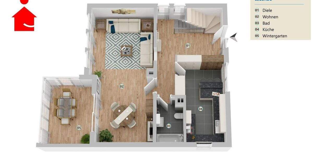 Einfamilienhaus Recke Steinbeck - 4 Zimmer, 121 m&sup2;, 167.000&euro; | Angebot:25771423