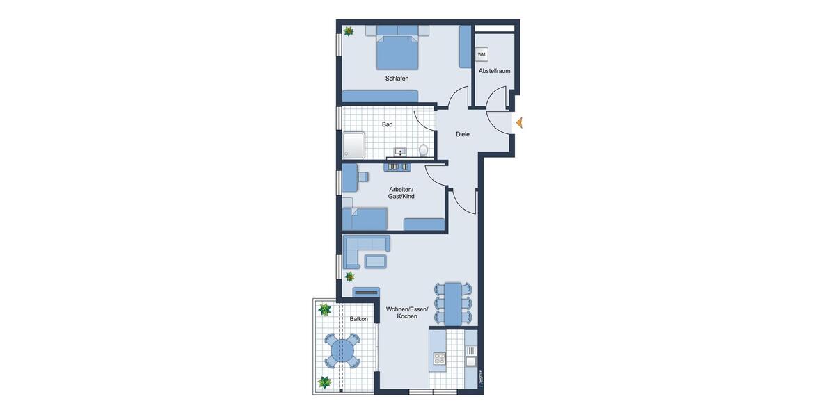 Etagenwohnung Osnabrück Gretesch - 3 Zimmer, 99 m&sup2;, 1.450&euro; | Angebot:24996721