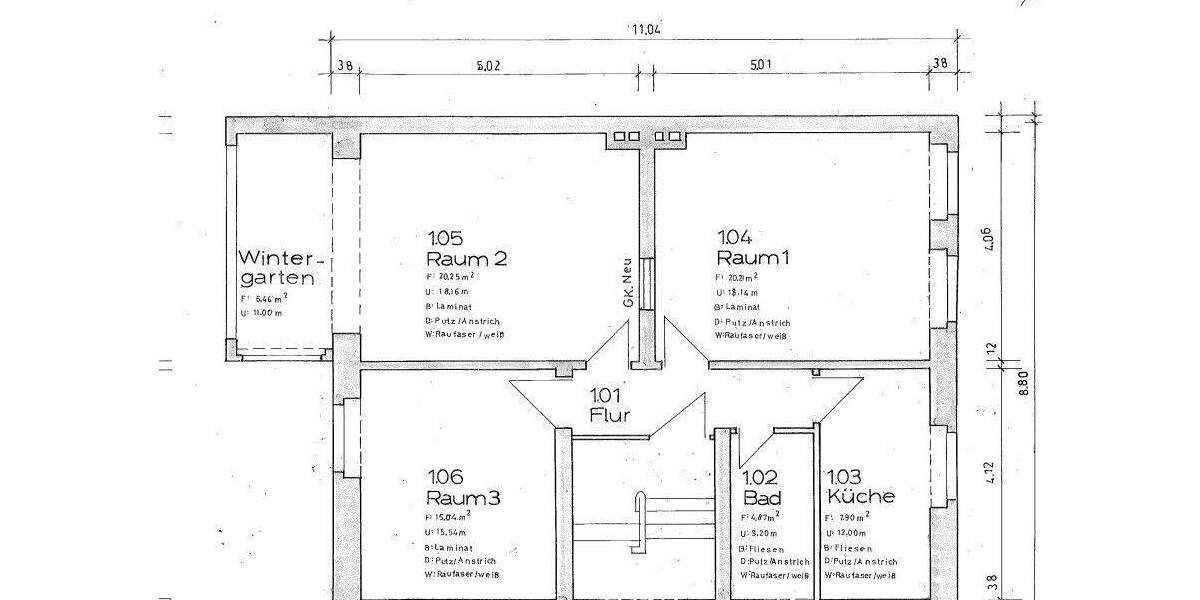 Etagenwohnung Osnabrück Innenstadt - 3 Zimmer, 80 m&sup2;, 920&euro; | Angebot:24028402