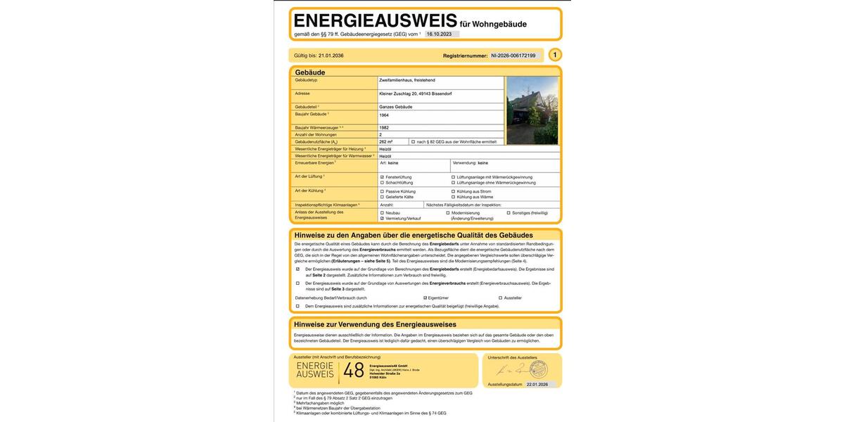 Einfamilienhaus Bissendorf - 8 Zimmer, 230 m&sup2;, 299.000&euro; | Angebot:26462705