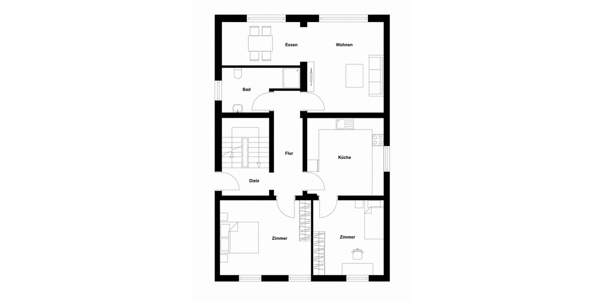 Etagenwohnung Osnabrück Wüste - 3 Zimmer, 100 m&sup2;, 1.300&euro; | Angebot:26665268