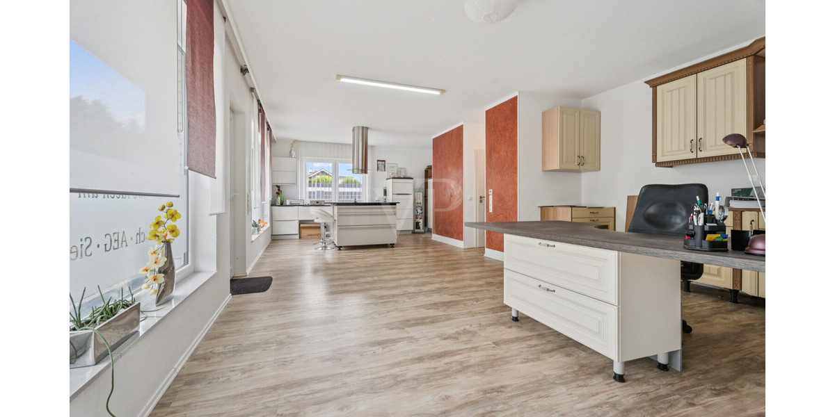Arbeit und Vergnügen vereinen- Junge Betriebs- und Wohnimmobilie mit Lagerhalle - Bungalow Mettingen Mettingen | Angebot:22979014