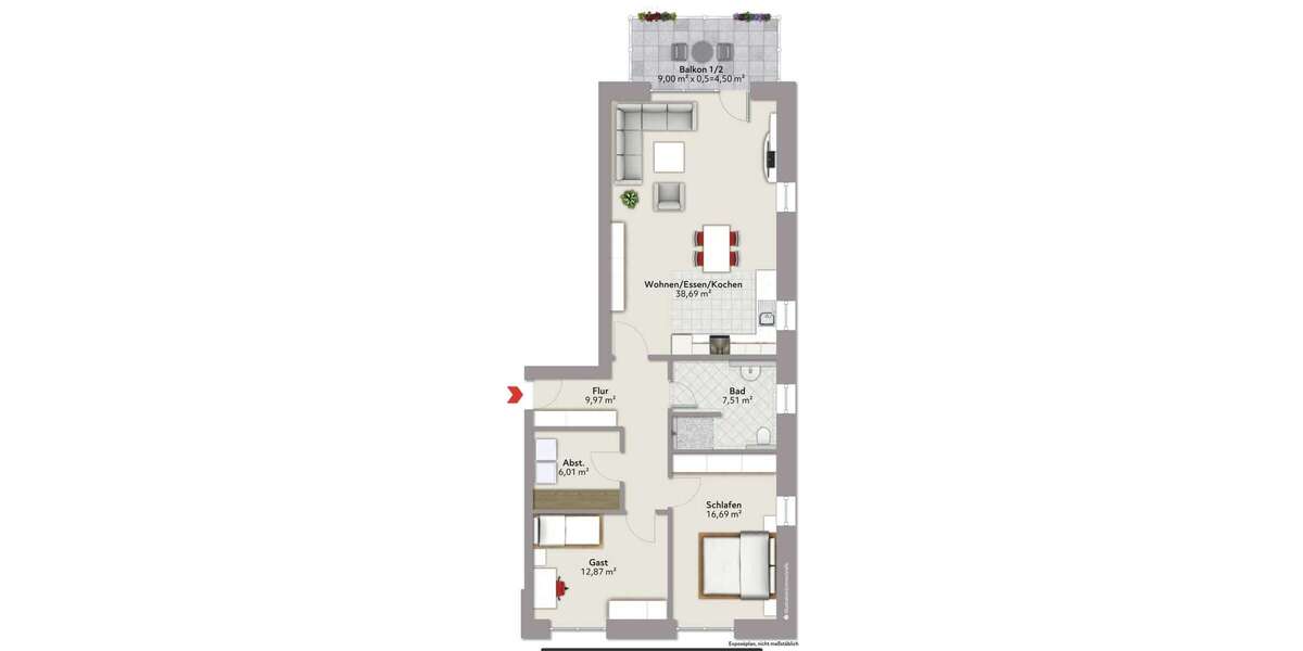 Exklusive Neubauwohnungen im Zentrum von Ostercappeln - Etagenwohnung Ostercappeln | Angebot:24533446