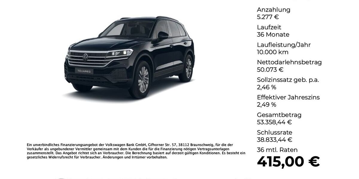 VW Touareg 25.322 km 54.250 &euro; Ibbenbüren 49477