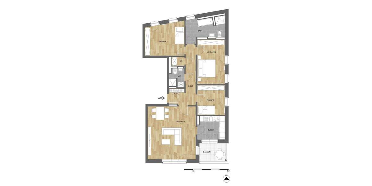 Etagenwohnung Osnabrück Atter - 4 Zimmer, 110 m&sup2;, 509.000&euro; | Angebot:25668774