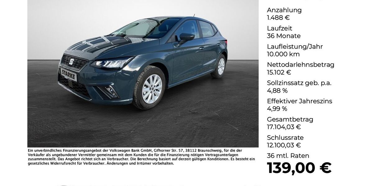 Seat Ibiza 15.568 km 16.590 &euro; Georgsmarienhütte (Osnabrück) 49124