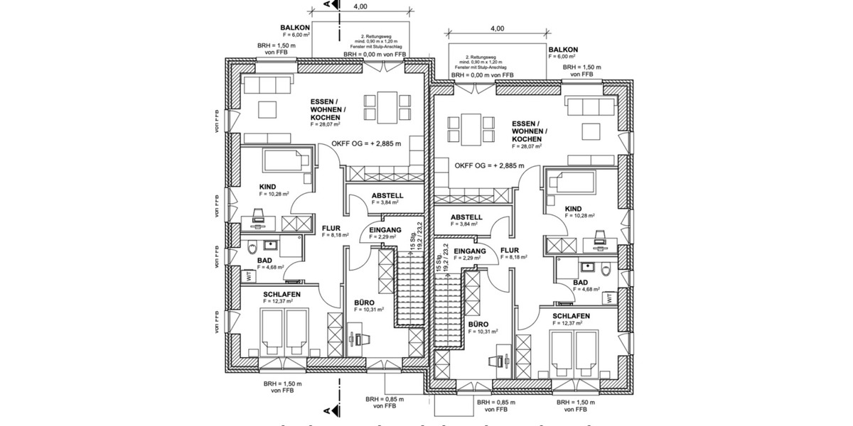 Etagenwohnung Osnabrück Gretesch - 4 Zimmer, 80 m&sup2;, 1.250&euro; | Angebot:23865048