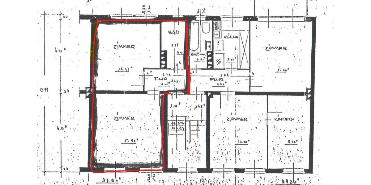 Etagenwohnung Osnabrück - 2 Zimmer, 40 m&sup2;, 129.000&euro; | Angebot:26163645