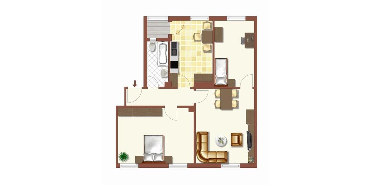 Etagenwohnung Osnabrück Wüste - 3 Zimmer, 82 m&sup2;, 814&euro; | Angebot:23437002