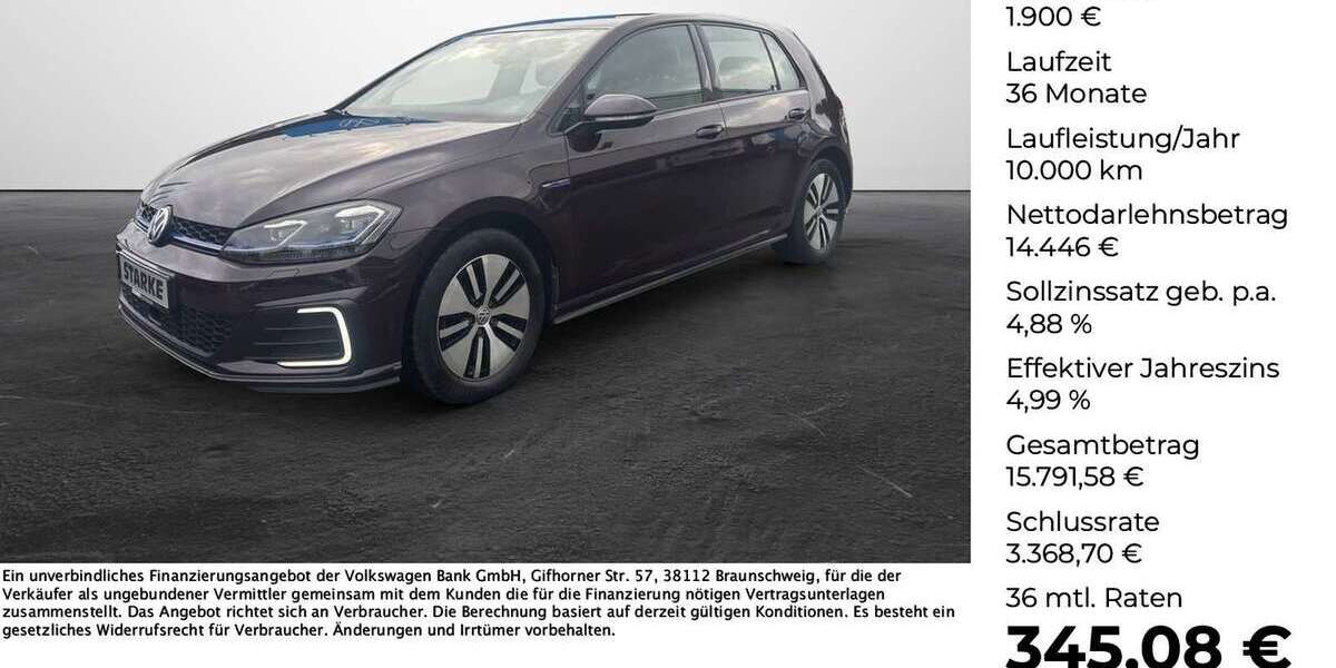 VW Golf GTE 62.864 km 16.345 &euro; Osnabrück 49078