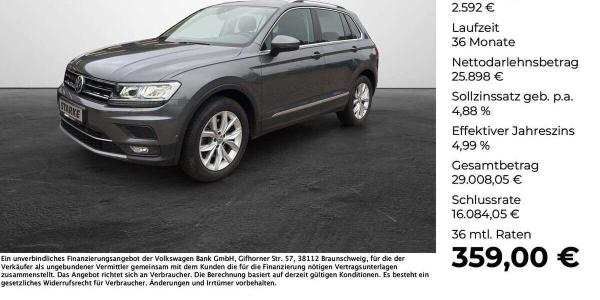 VW Tiguan 67.195 km 27.950 &euro; Osnabrück 49078