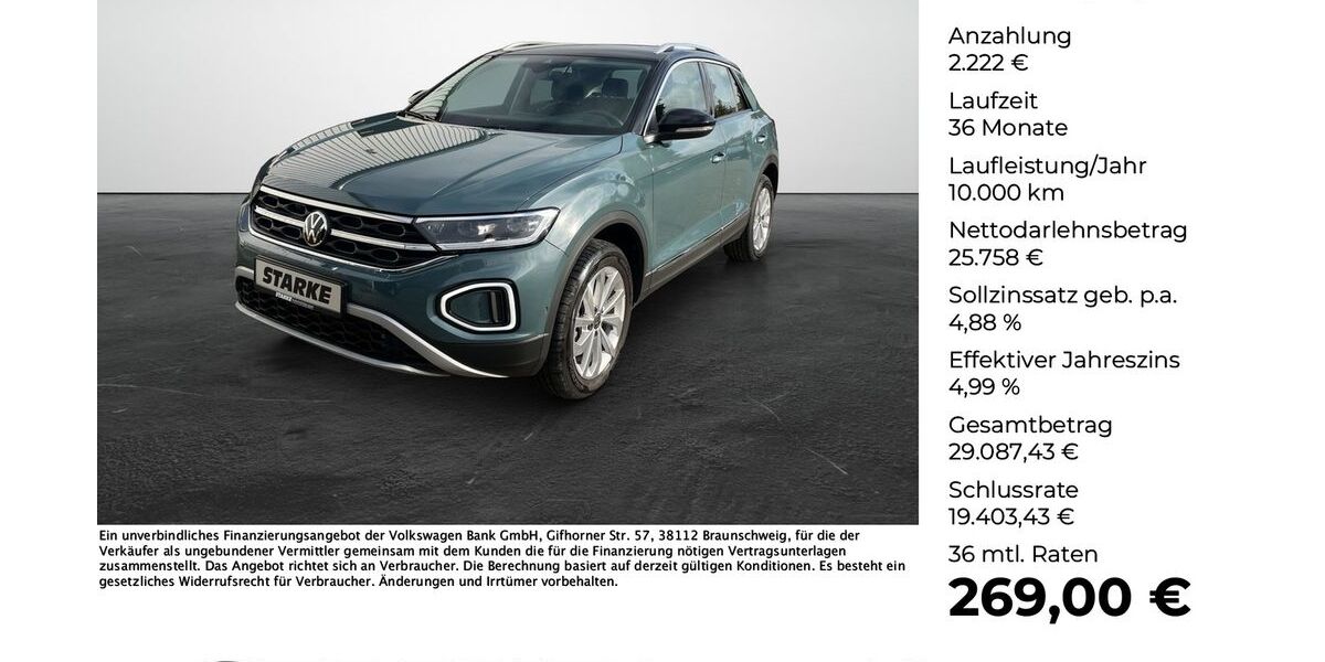 VW T-Roc 14.926 km 27.980 &euro; Georgsmarienhütte (Osnabrück) 49124