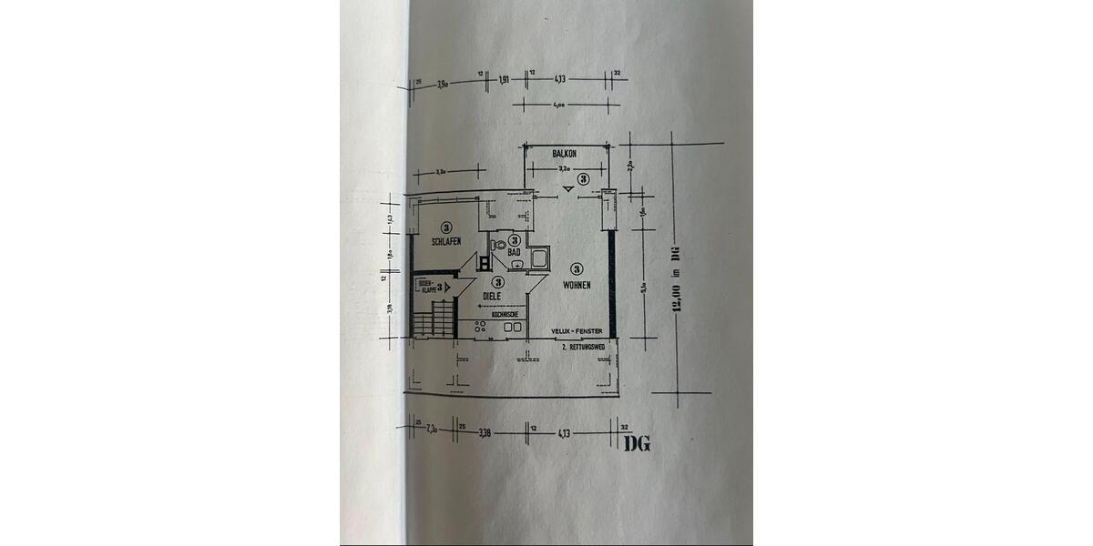 Dachgeschoßwohnung Osnabrück Hellern - 2 Zimmer, 55 m&sup2;, 185.000&euro; | Angebot:26705574