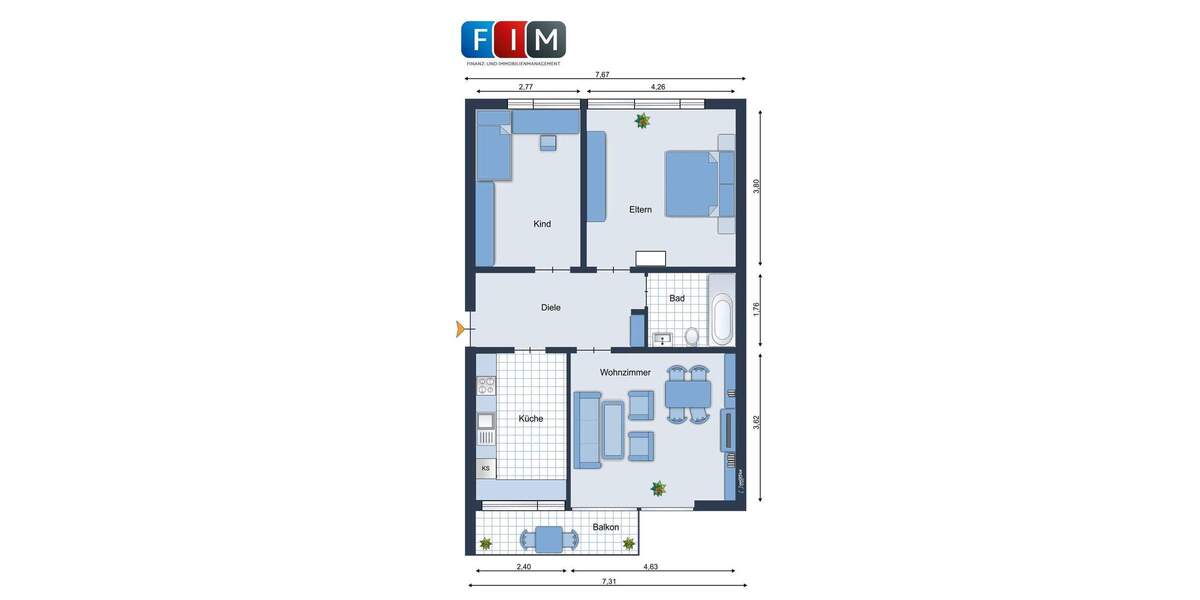 Etagenwohnung Osnabrück Atter - 3 Zimmer, 63 m&sup2;, 150.400&euro; | Angebot:26630314