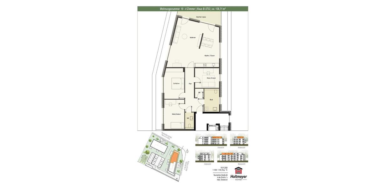 Einfamilienhaus Osnabrück Hafen - 4 Zimmer, 127 m&sup2;, 1.710&euro; | Angebot:25046938