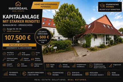 Wohnung Osnabrück Nahne - 1.5 Zimmer, 25 m&sup2;, 107.500&euro; | Angebot:26536122