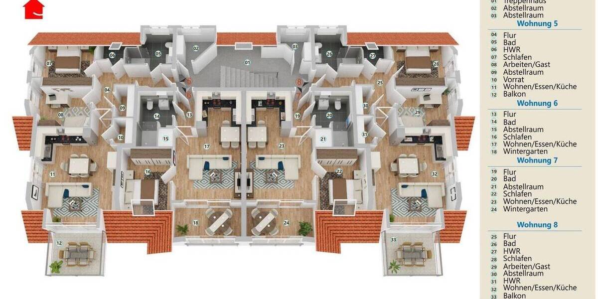 Etagenwohnung Mettingen - 2 Zimmer, 75 m&sup2;, 325.500&euro; | Angebot:25191032