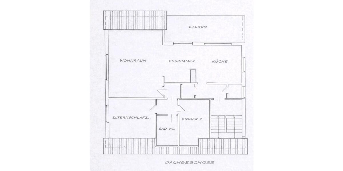 Dachgeschoßwohnung Osnabrück Wüste - 3 Zimmer, 84 m&sup2;, 1.100&euro; | Angebot:25157614