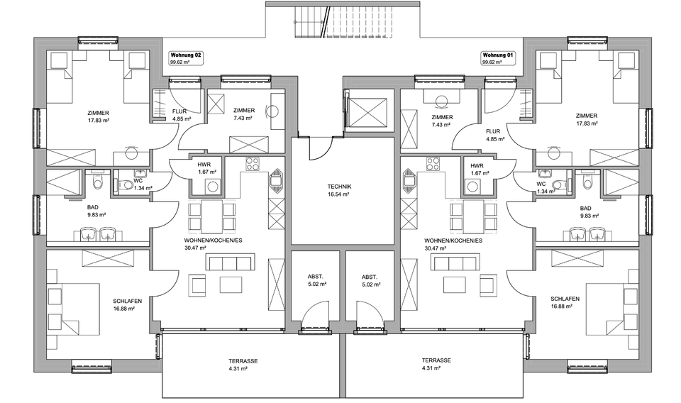 Mehrfamilienhaus, Wohnhaus Hilter am Teutoburger Wald - 4 Zimmer, 100 m&sup2;, 352.000&euro; | Angebot:25936639