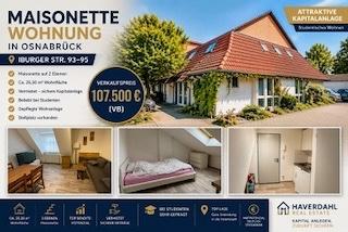 Wohnung Osnabrück Nahne - 1.5 Zimmer, 25 m&sup2;, 107.500&euro; | Angebot:26268150