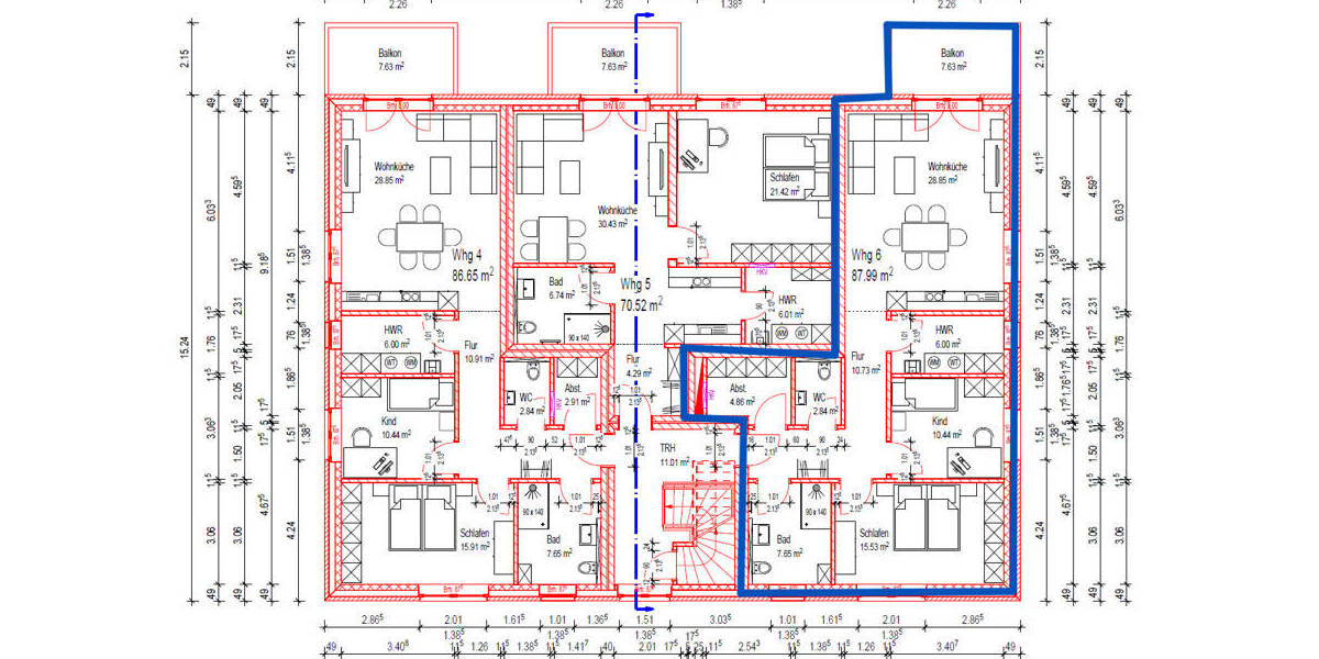 Etagenwohnung Bohmte Hinterfelde - 3 Zimmer, 88 m&sup2;, 290.400&euro; | Angebot:25845944
