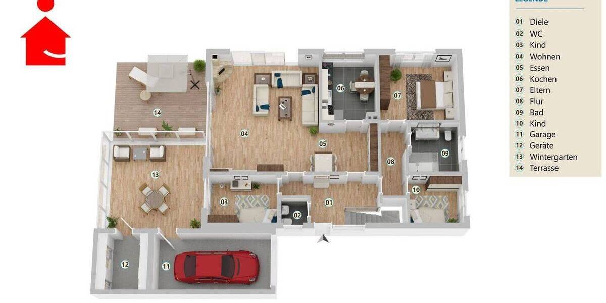 Bungalow Ibbenbüren Bockraden - 4 Zimmer, 105 m&sup2;, 298.000&euro; | Angebot:26672761
