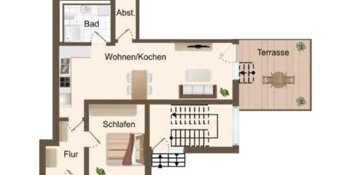Erdgeschoßwohnung Belm - 2 Zimmer, 65 m&sup2;, 880&euro; | Angebot:25363854