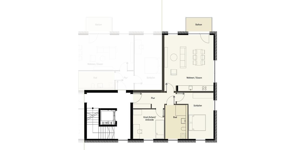 Etagenwohnung Osnabrück Hafen - 3 Zimmer, 85 m&sup2;, 1.144&euro; | Angebot:25047132