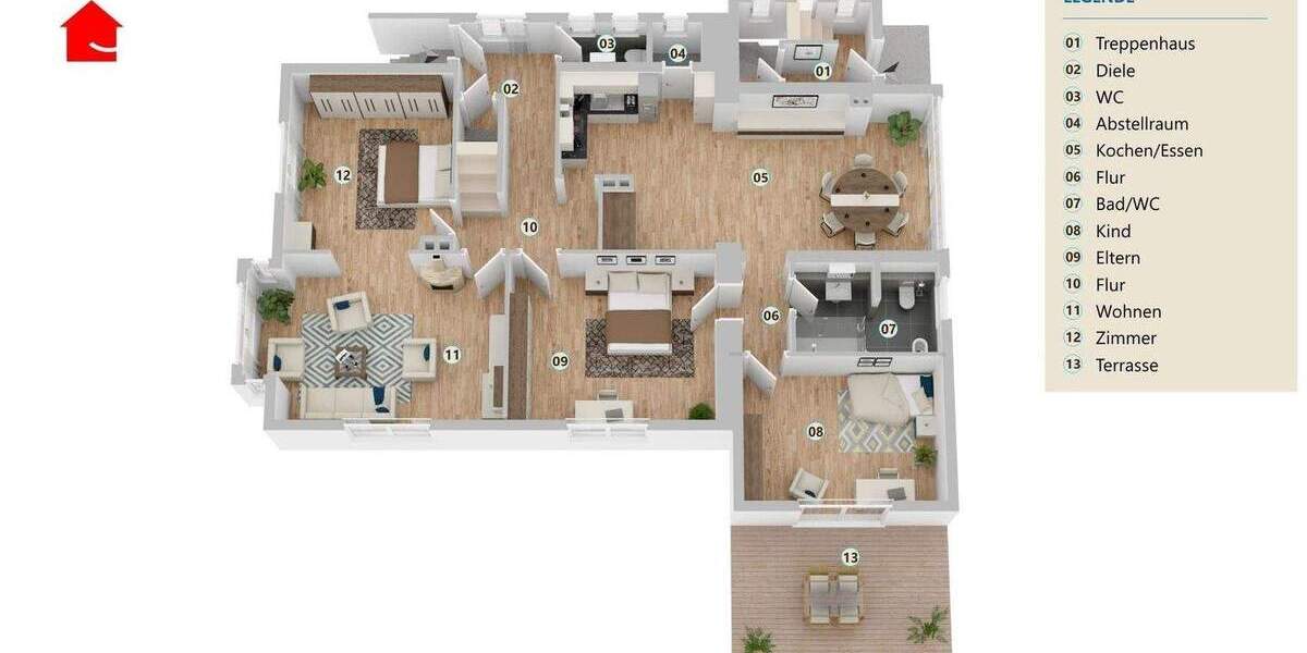 Einfamilienhaus Ibbenbüren Dickenberg - 9 Zimmer, 231 m&sup2;, 439.000&euro; | Angebot:25732492