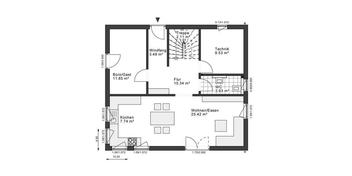 Einfamilienhaus Ostercappeln - 4 Zimmer, 150 m&sup2;, 1.450&euro; | Angebot:26397685