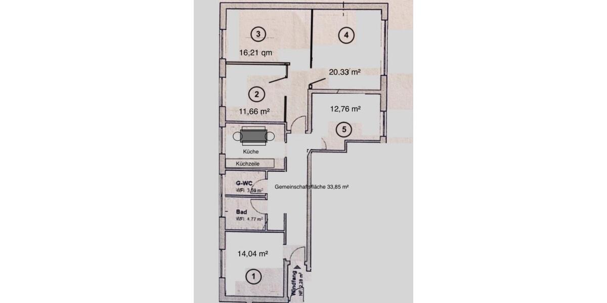 Etagenwohnung Osnabrück Wüste - 1 Zimmer, 20 m&sup2;, 530&euro; | Angebot:25311375