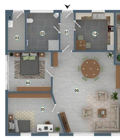 Erdgeschoßwohnung Bramsche - 3 Zimmer, 94 m&sup2;, 715&euro; | Angebot:26067735