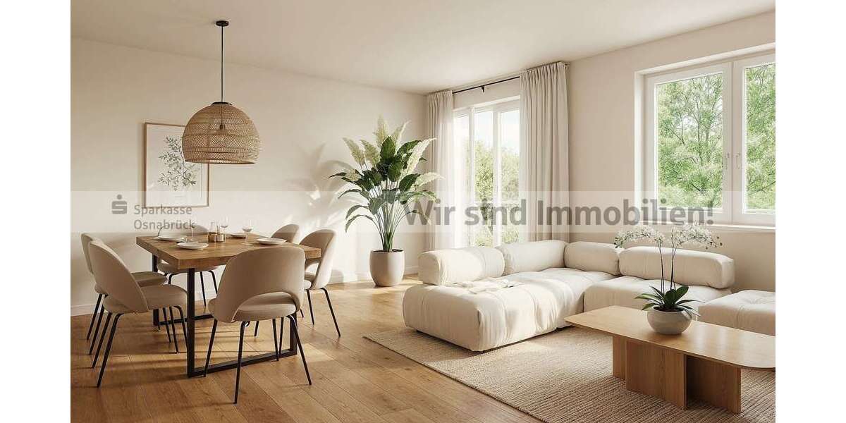Etagenwohnung Bohmte - 3 Zimmer, 94 m&sup2;, 364.000&euro; | Angebot:26283943