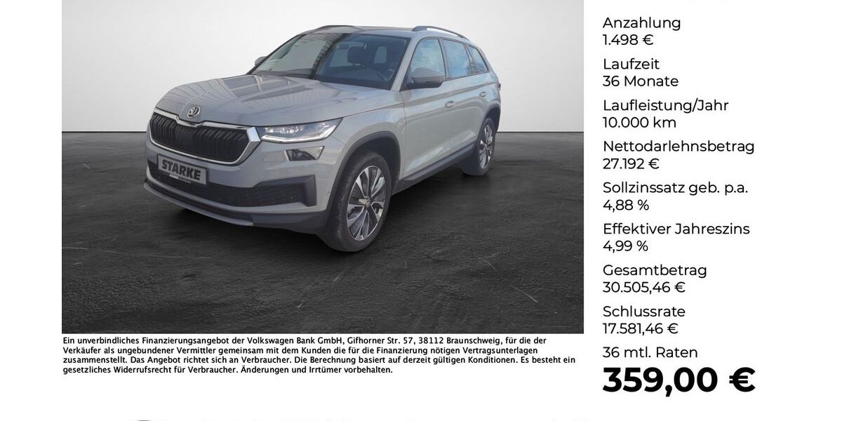 Skoda Kodiaq 91.337 km 28.690 &euro; Georgsmarienhütte 49124